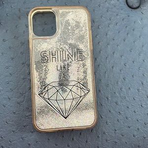 iPhone 11 clear glitter phone case